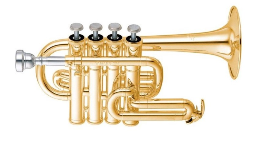 Trompette piccolo professionnelle Sib/La - Laque or