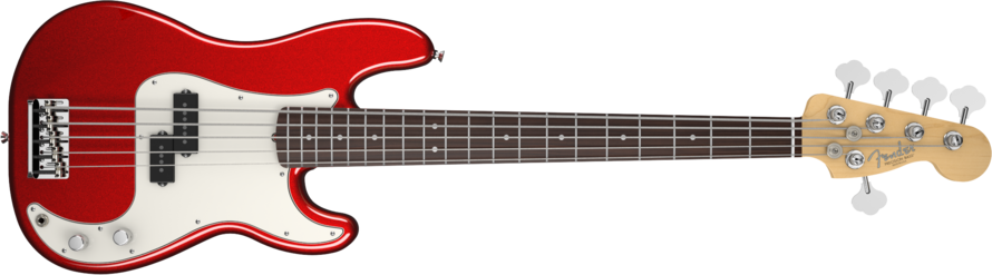 Fender American Standard Precision Bass V - 5 String - Rosewood - Mystic Red