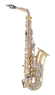 Saxophone alto pour tudiant(e)s avanc(e)s avec bocal en laiton rose
