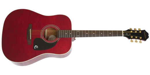 Songmaker DR-100 Acoustic Guitar - Wine Red with Gold Hardware