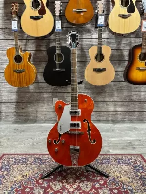 Store Special Product - Gretsch Guitars G5240LH Electromatic Hollowbody Singlecut Orange Lefty