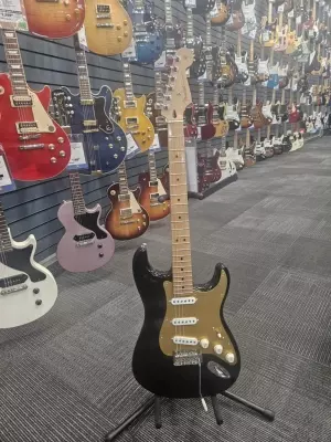 Store Special Product - Fender Stratocaster Player à manche en érable torréfié (fini noir et or)