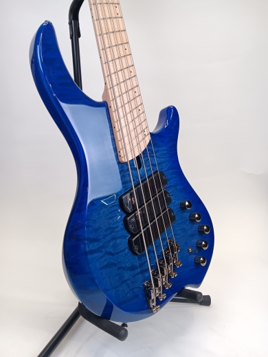 Store Special Product - Dingwall - Combustion 5-string, 3 pickup, quilted top - Indigo Burst