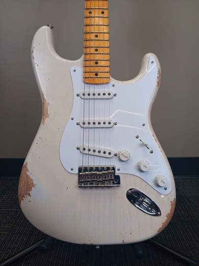 Store Special Product - Fender Custom Shop - Limited Edition Fat 1954 Stratocaster Relic - Aged White Blonde