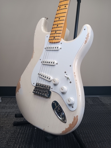 Store Special Product - Fender Custom Shop - Limited Edition Fat 1954 Stratocaster Relic - Aged White Blonde