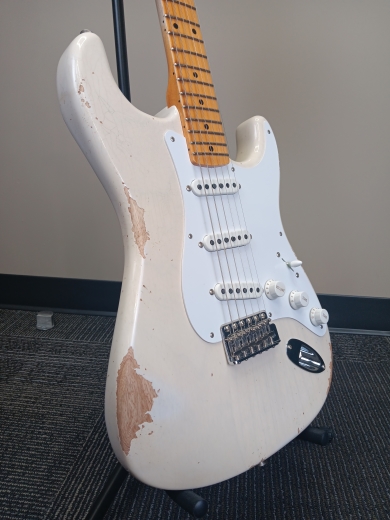 Store Special Product - Fender Custom Shop - Limited Edition Fat 1954 Stratocaster Relic - Aged White Blonde