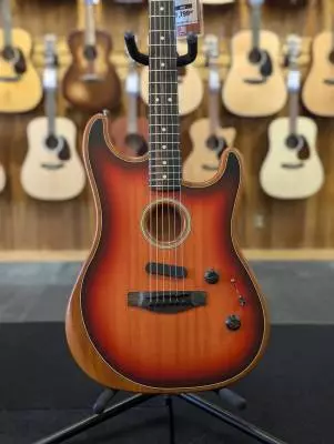 Store Special Product - Acoustasonic Stratocaster, Ebony Fingerboard - 3-Tone Sunburst
