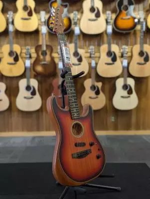 Store Special Product - Acoustasonic Stratocaster, Ebony Fingerboard - 3-Tone Sunburst