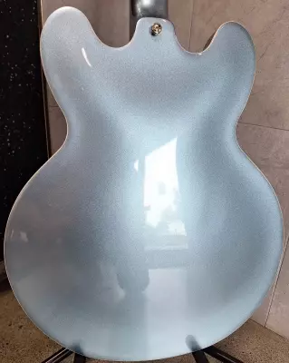 Store Special Product - Epiphone -Dave Grohl DG-335 Electric Guitar with Hardshell Case - Pelham Blue