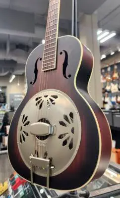 Store Special Product - Gretsch Guitars - G9240 Alligator Round-Neck, Mahogany Body Biscuit Cone Resonator Guitar - 2-Colour Sunburst