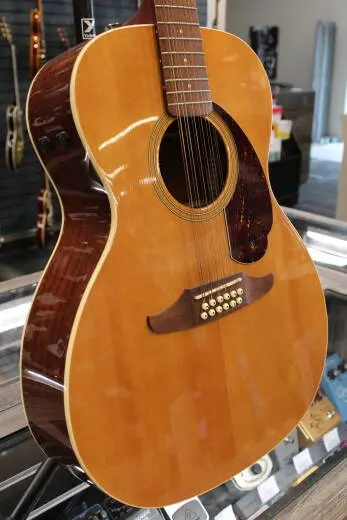 Store Special Product - Fender - Villager 12-String Acoustic/Electric Guitar, Walnut Fingerboard, Tortoiseshell Pickguard - Aged Natural