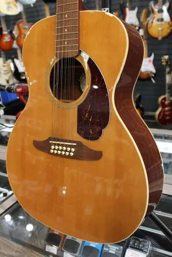 Store Special Product - Fender - Villager 12-String Acoustic/Electric Guitar, Walnut Fingerboard, Tortoiseshell Pickguard - Aged Natural
