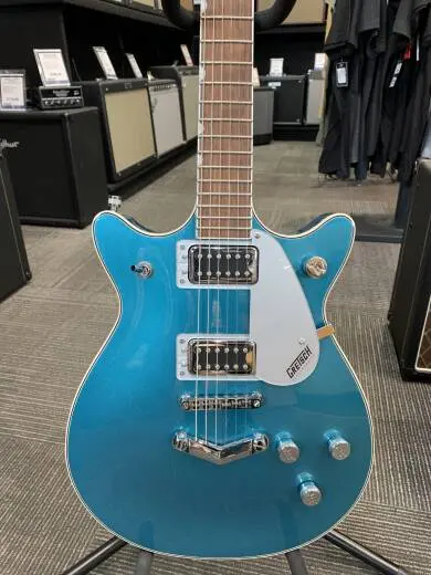 Store Special Product - G5222 Electromatic Double Jet BT with V-Stoptail, Laurel Fingerboard - Ocean Turquoise
