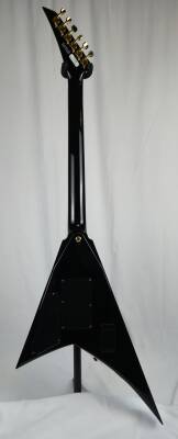 Store Special Product - Jackson Guitars - MIJ RR24MG Black w/ Yellow Pinstripes