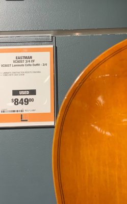 Store Special Product - Eastman Strings - VC80ST Laminate Cello Outfit - 3/4