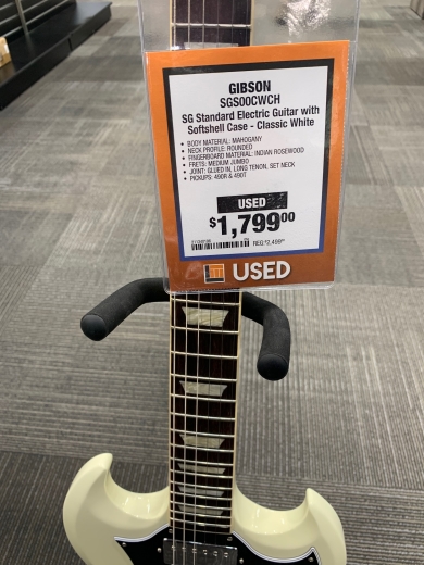 Store Special Product - Gibson - SG Standard Electric Guitar with Softshell Case - Classic White