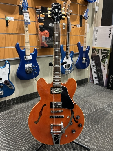 Store Special Product - Epiphone Limited Edition Inspired by Gibson ES-335 Electric Guitar with Bigsby - Watermelon - IGES335WMRNH