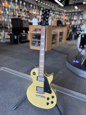 Store Special Product - Gibson - Les Paul Standard 50s Mahogany Top Electric Guitar with Hardshell Case - TV Yellow