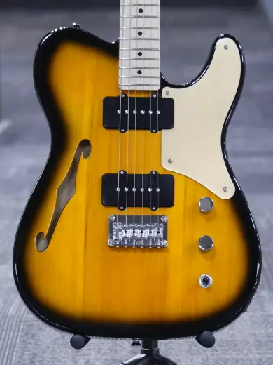 Store Special Product - Squier - Guitare Telecaster Thinline Paranormal Cabronita, touche érable - Sunburst 2 couleurs