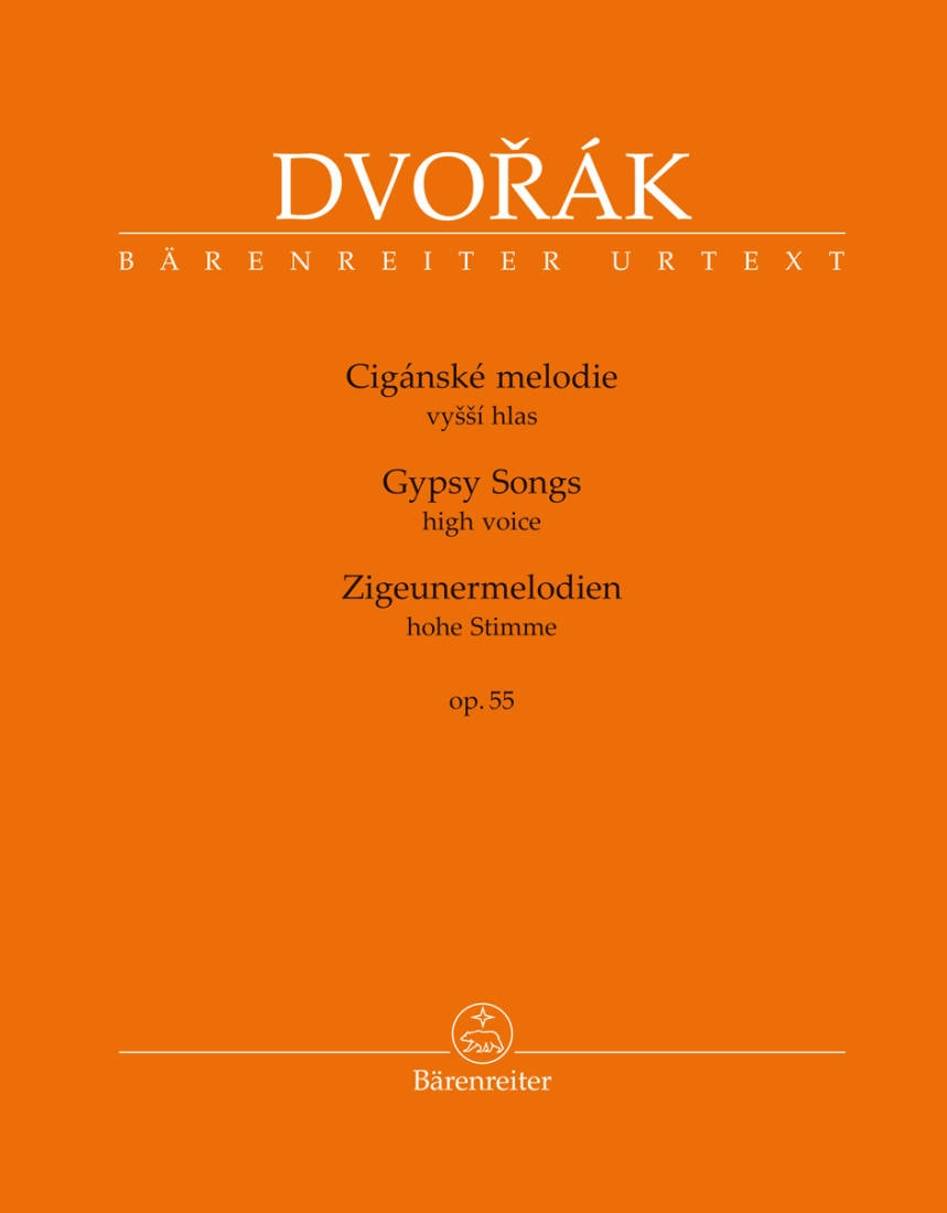 Gypsy Songs op. 55 - Dvorak/Vejvodova - High Voice/Piano - Book