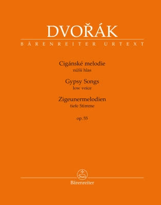 Baerenreiter Verlag - Gypsy Songs op. 55 - Dvorak/Vejvodova - Low Voice/Piano - Book