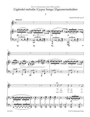 Gypsy Songs op. 55 - Dvorak/Vejvodova - Low Voice/Piano - Book