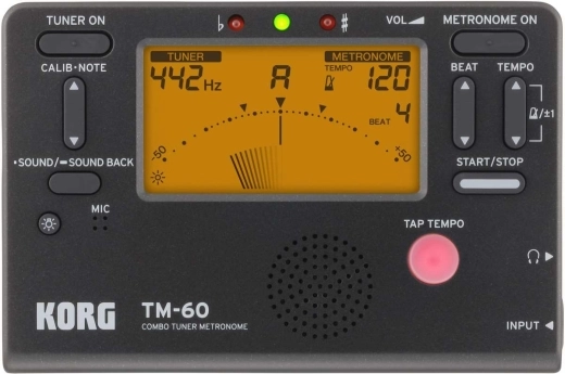 Korg - TM-60 Combo Tuner Metronome - Black