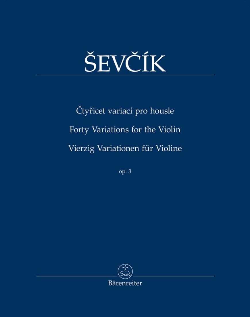 Forty Variations for the Violin op. 3 - Sevcik/Kudelasek - Book