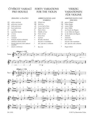 Forty Variations for the Violin op. 3 - Sevcik/Kudelasek - Book