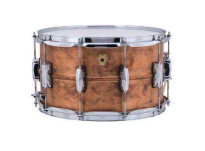 Ludwig Drums - Copper Phonic 8 x 14 Snare Drum, Smooth Raw Shell