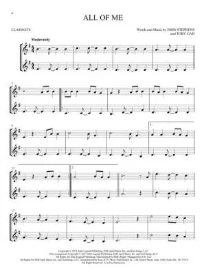 Hit Songs for Two Clarinets - Book