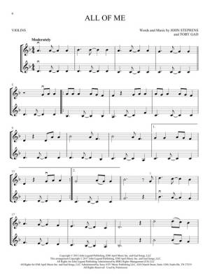 Hit Songs for Two Violins - Book