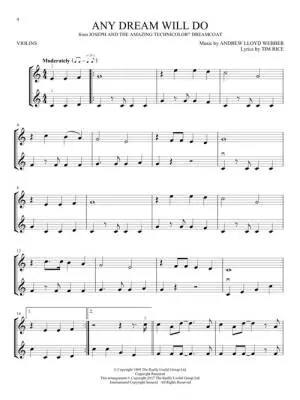 Broadway Songs for Two Violins - Book