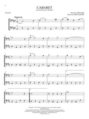 Broadway Songs for Two Cellos - Book