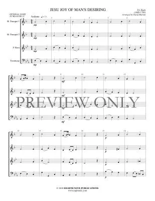 Jesu Joy Of Man\'s Desiring - Bach/Marlatt - Brass Quartet