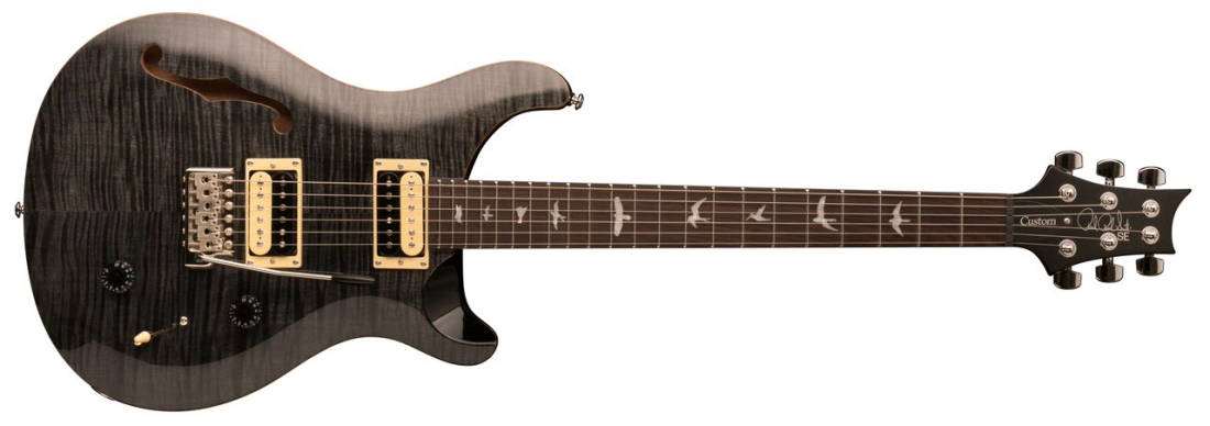 2018 SE Custom 22 Semi-Hollow Electric Guitar - Gray Black
