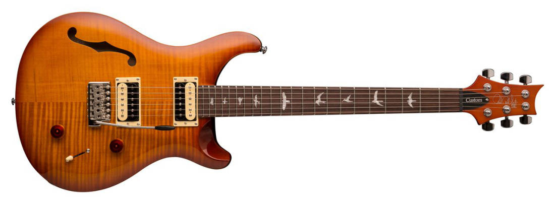 2018 SE Custom 22 Semi-Hollow Electric Guitar - Vintage Sunburst