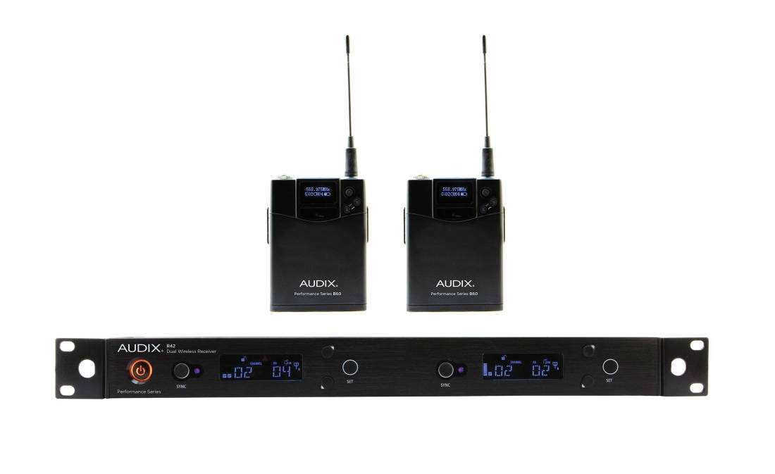 AP42 BP Wireless System w/ R42 Receiver and B60 Bodypack Transmitters