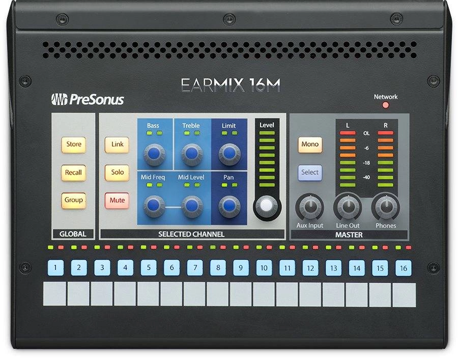 EarMix 16M 16x2 AVB-Networked Personal Monitor Mixer