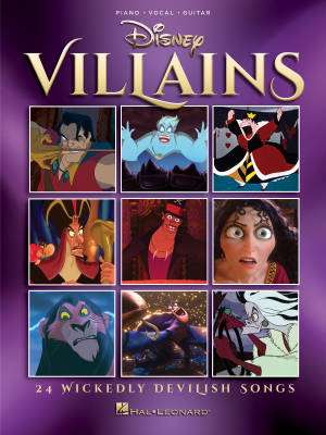Disney Villains: 24 Wickedly Devilish Songs - Piano/Vocal/Guitar - Book