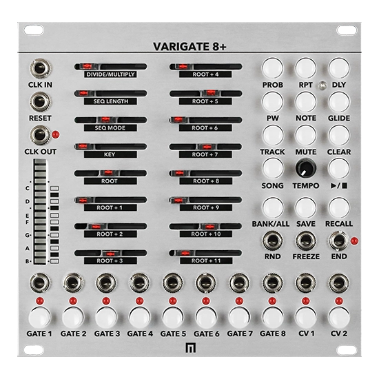 VARIGATE 8+ Compact 8-Channel 16-Step Gate Sequencer w/ 2 CV Outs