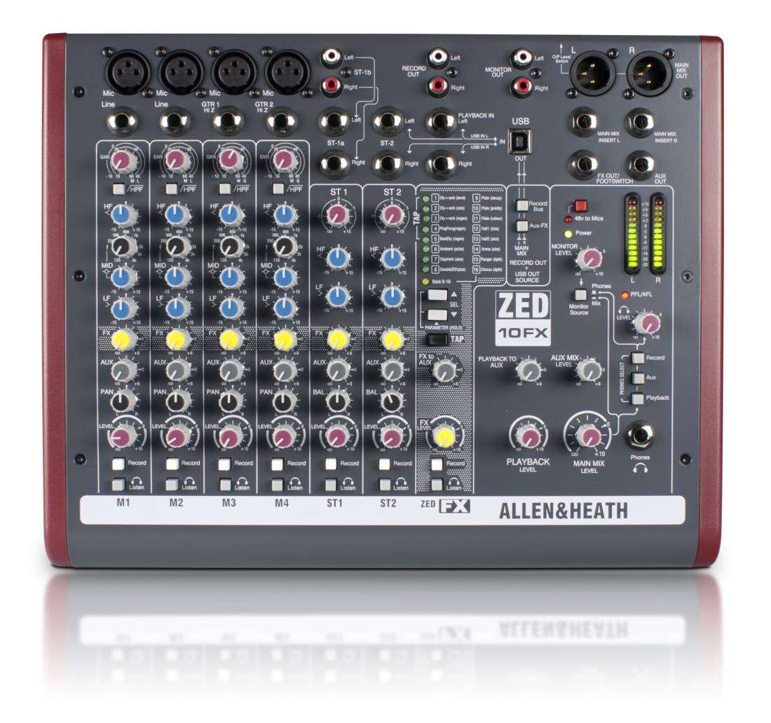 ZED-10FX - 10 Channel Live/Recording Mixer with USB & FX