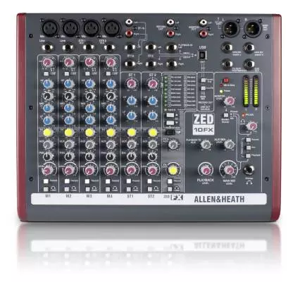 Allen & Heath - ZED-10FX - 10 Channel Live/Recording Mixer with USB & FX