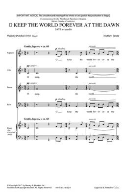 O Keep the World Forever at the Dawn - Emery - SATB