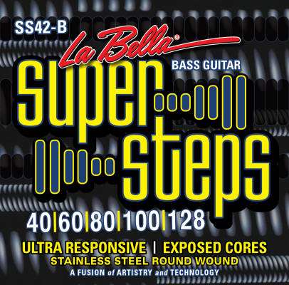 La Bella - Super Steps 5-String Custom Light Bass Strings - 40-128