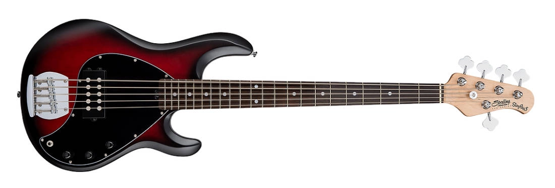 Ray5 5-String Stingray Bass - Ruby Red Burst Satin
