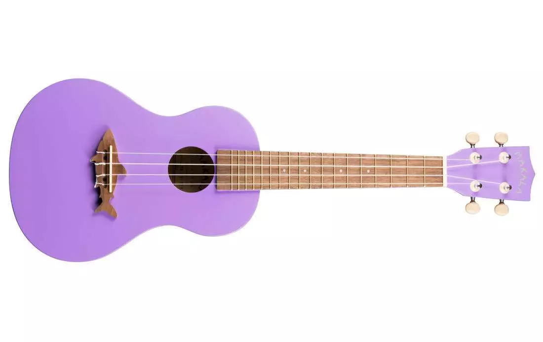 Shark Concert Ukulele w/ Bag - Purple