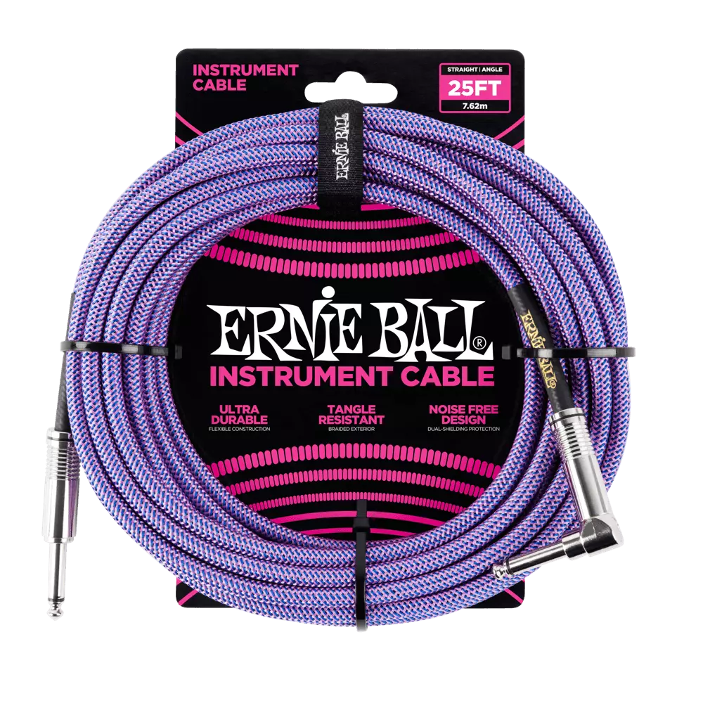 25\' Straight/Angle Braided Cable - Purple