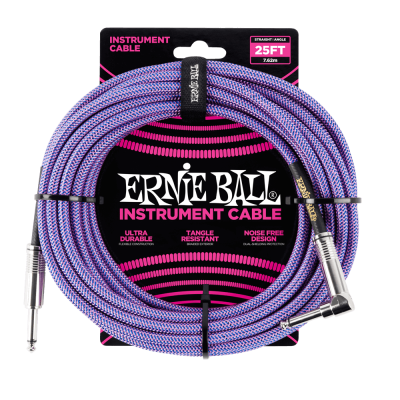 25\' Straight/Angle Braided Cable - Purple