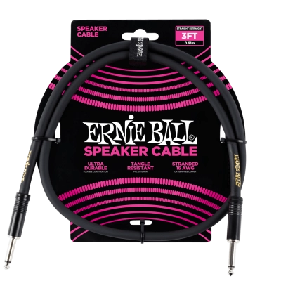 Ernie Ball - 3 Speaker Cable - Black